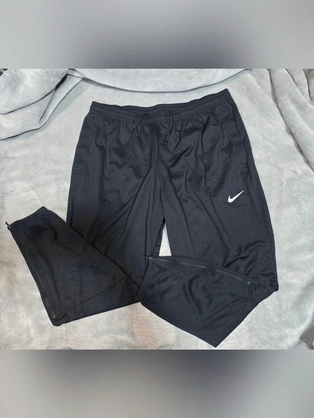 Nike Black Men's Running Pants with White Swoosh